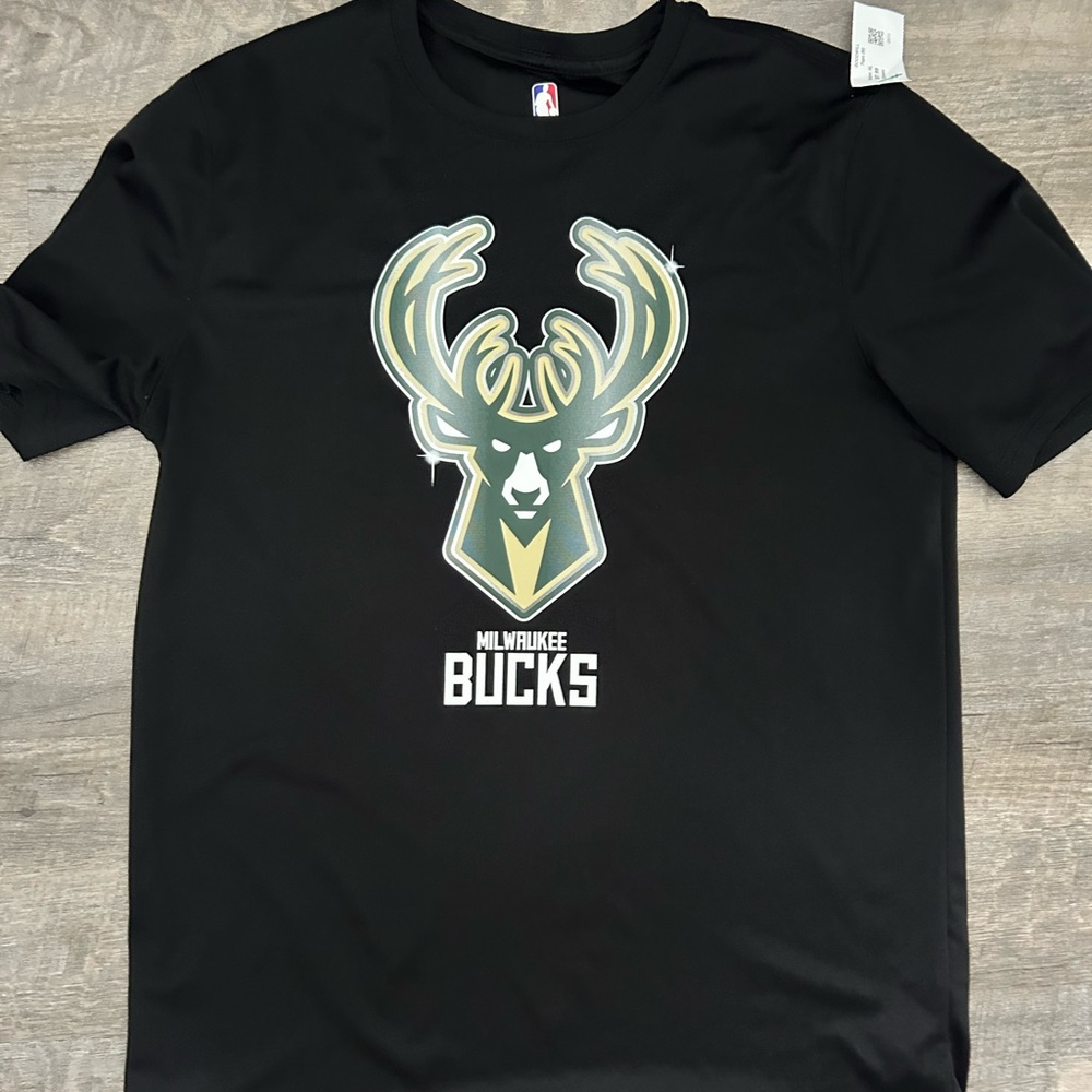 NBA Milwaukee Bucks Black Tee